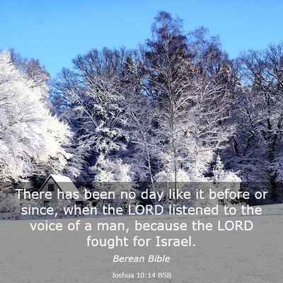 Picture 03 - Joshua 10:14 BSB - There has been no day like it before or since, - Bible Verse Picture
