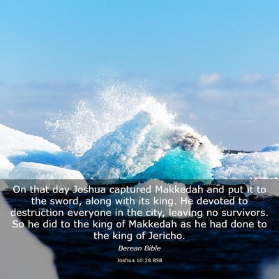 Picture 03 - Joshua 10:28 BSB - On that day Joshua captured Makkedah and put it - Bible Verse Picture