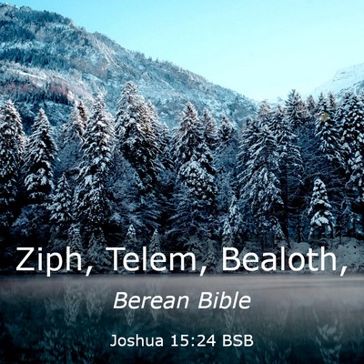 Picture 03 - Joshua 15:24 BSB - Ziph, Telem, - Bible Verse Picture
