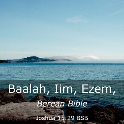 Picture 03 - Joshua 15:29 BSB - Baalah, Iim, - Bible Verse Picture