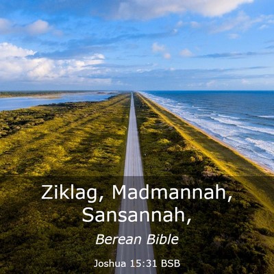 Picture 03 - Joshua 15:31 BSB - Ziklag, Madmannah, - Bible Verse Picture