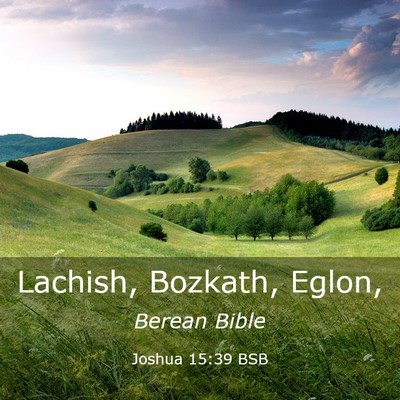 Picture 03 - Joshua 15:39 BSB - Lachish, Bozkath, - Bible Verse Picture