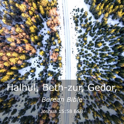 Picture 03 - Joshua 15:58 BSB - Halhul, Beth-zur, - Bible Verse Picture