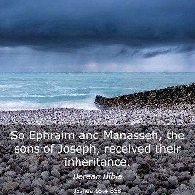 Picture 03 - Joshua 16:4 BSB - So Ephraim and Manasseh, the sons of Joseph, - Bible Verse Picture