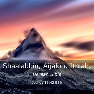 Picture 03 - Joshua 19:42 BSB - Shaalabbin, Aijalon, - Bible Verse Picture