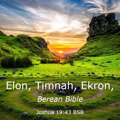 Picture 03 - Joshua 19:43 BSB - Elon, Timnah, - Bible Verse Picture