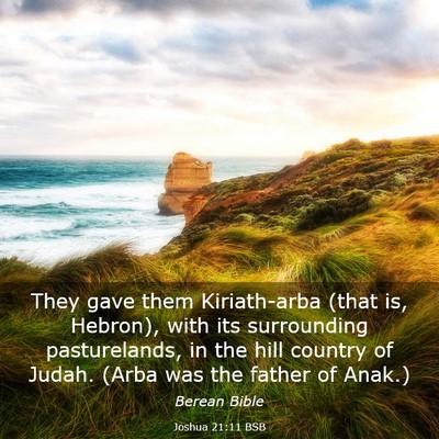Picture 03 - Joshua 21:11 BSB - They gave them Kiriath-arba (that is, Hebron), - Bible Verse Picture