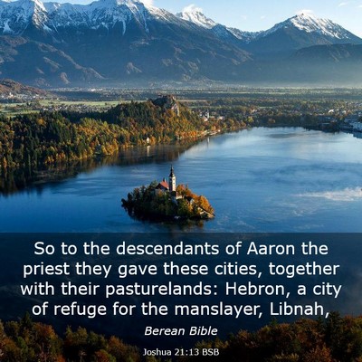 Picture 03 - Joshua 21:13 BSB - So to the descendants of Aaron the priest they - Bible Verse Picture