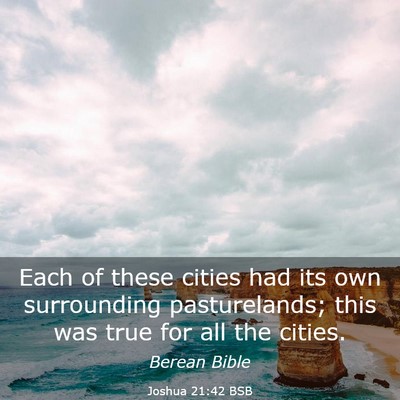 Picture 03 - Joshua 21:42 BSB - Each of these cities had its own surrounding - Bible Verse Picture