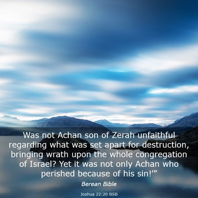 Picture 03 - Joshua 22:20 BSB - Was not Achan son of Zerah unfaithful regarding - Bible Verse Picture