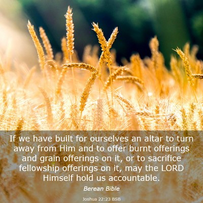 Picture 03 - Joshua 22:23 BSB - If we have built for ourselves an altar to turn - Bible Verse Picture