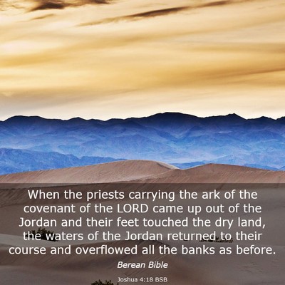 Picture 03 - Joshua 4:18 BSB - When the priests carrying the ark of the covenant - Bible Verse Picture