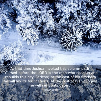 Picture 03 - Joshua 6:26 BSB - At that time Joshua invoked this solemn oath: - Bible Verse Picture