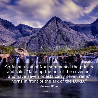 Picture 03 - Joshua 6:6 BSB - So Joshua son of Nun summoned the priests and - Bible Verse Picture