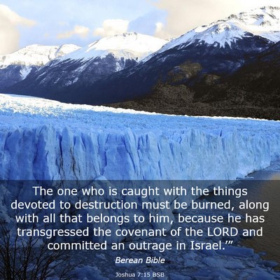 Picture 03 - Joshua 7:15 BSB - The one who is caught with the things devoted to - Bible Verse Picture