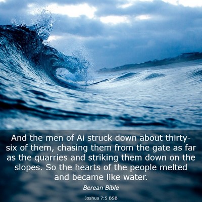 Picture 03 - Joshua 7:5 BSB - And the men of Ai struck down about thirty-six of - Bible Verse Picture