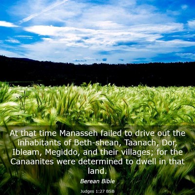 Picture 03 - Judges 1:27 BSB - At that time Manasseh failed to drive out the - Bible Verse Picture