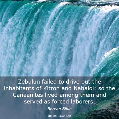 Picture 03 - Judges 1:30 BSB - Zebulun failed to drive out the inhabitants of - Bible Verse Picture