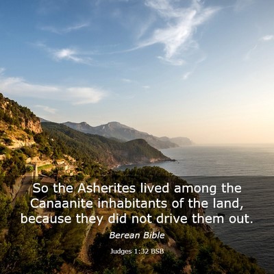 Picture 03 - Judges 1:32 BSB - So the Asherites lived among the Canaanite - Bible Verse Picture