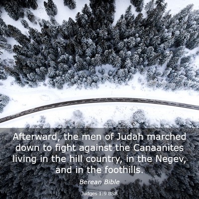 Picture 03 - Judges 1:9 BSB - Afterward, the men of Judah marched down to fight - Bible Verse Picture