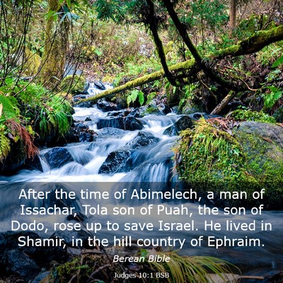 Picture 03 - Judges 10:1 BSB - After the time of Abimelech, a man of Issachar, - Bible Verse Picture