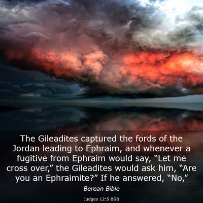 Picture 03 - Judges 12:5 BSB - The Gileadites captured the fords of the Jordan - Bible Verse Picture