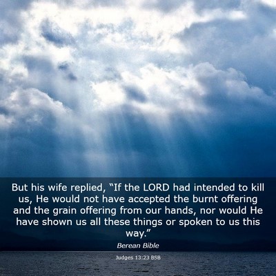 Picture 03 - Judges 13:23 BSB - But his wife replied, “If the LORD had intended - Bible Verse Picture