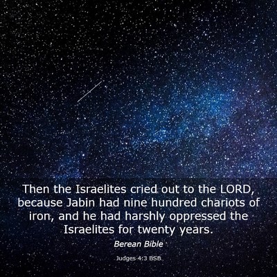 Picture 03 - Judges 4:3 BSB - Then the Israelites cried out to the LORD, - Bible Verse Picture