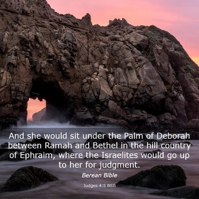 Picture 03 - Judges 4:5 BSB - And she would sit under the Palm of Deborah - Bible Verse Picture
