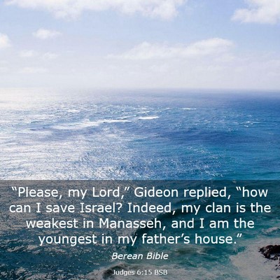 Picture 03 - Judges 6:15 BSB - “Please, my Lord,” Gideon replied, “how can - Bible Verse Picture