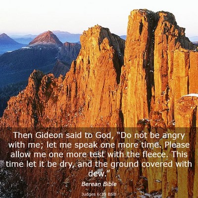 Picture 03 - Judges 6:39 BSB - Then Gideon said to God, “Do not be angry with - Bible Verse Picture