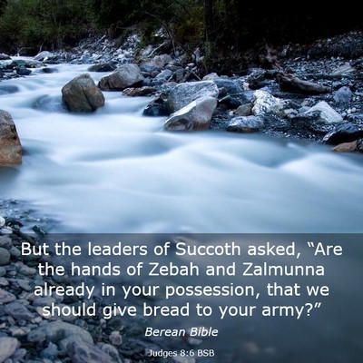 Picture 03 - Judges 8:6 BSB - But the leaders of Succoth asked, “Are the - Bible Verse Picture