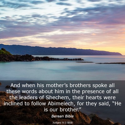 Picture 03 - Judges 9:3 BSB - And when his mother’s brothers spoke all these - Bible Verse Picture