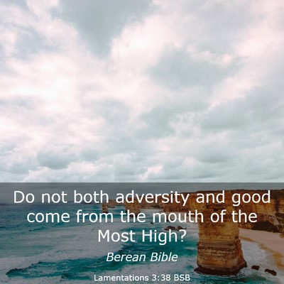 Picture 03 - Lamentations 3:38 BSB - Do not both adversity and good come from the - Bible Verse Picture