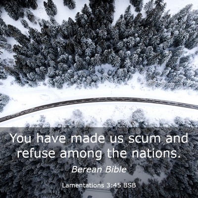 Picture 03 - Lamentations 3:45 BSB - You have made us scum and refuse among the - Bible Verse Picture
