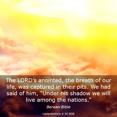 Picture 03 - Lamentations 4:20 BSB - The LORD’s anointed, the breath of our life, - Bible Verse Picture