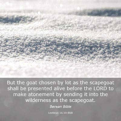Picture 03 - Leviticus 16:10 BSB - But the goat chosen by lot as the scapegoat shall - Bible Verse Picture