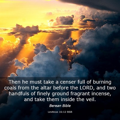 Picture 03 - Leviticus 16:12 BSB - Then he must take a censer full of burning coals - Bible Verse Picture