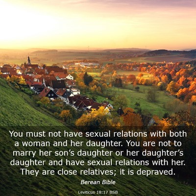 Picture 03 - Leviticus 18:17 BSB - You must not have sexual relations with both a - Bible Verse Picture