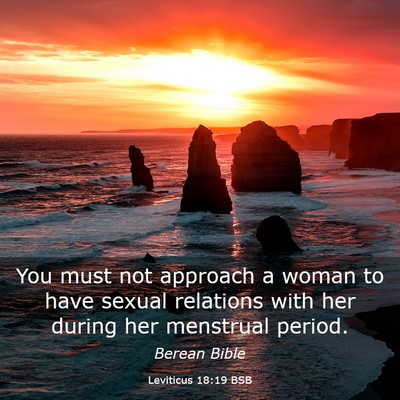 Picture 03 - Leviticus 18:19 BSB - You must not approach a woman to have sexual - Bible Verse Picture
