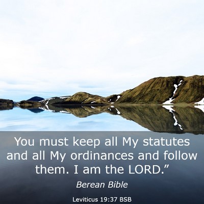 Picture 03 - Leviticus 19:37 BSB - You must keep all My statutes and all My - Bible Verse Picture