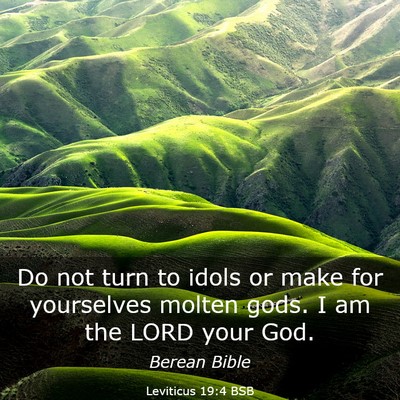 Picture 03 - Leviticus 19:4 BSB - Do not turn to idols or make for yourselves - Bible Verse Picture