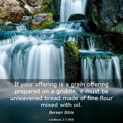 Picture 03 - Leviticus 2:5 BSB - If your offering is a grain offering prepared on - Bible Verse Picture