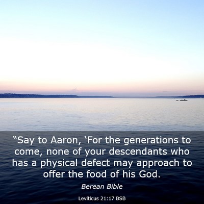 Picture 03 - Leviticus 21:17 BSB - “Say to Aaron, ‘For the generations to come, - Bible Verse Picture