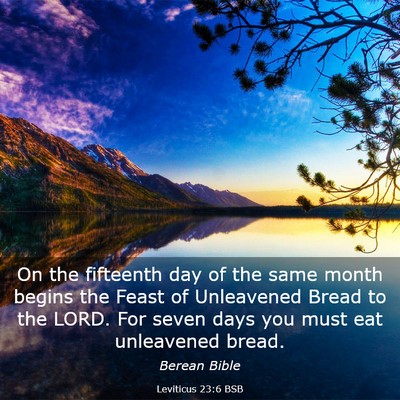 Picture 03 - Leviticus 23:6 BSB - On the fifteenth day of the same month begins the - Bible Verse Picture