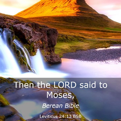 Picture 03 - Leviticus 24:13 BSB - Then the LORD said to - Bible Verse Picture