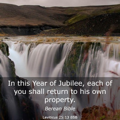 Picture 03 - Leviticus 25:13 BSB - In this Year of Jubilee, each of you shall return - Bible Verse Picture
