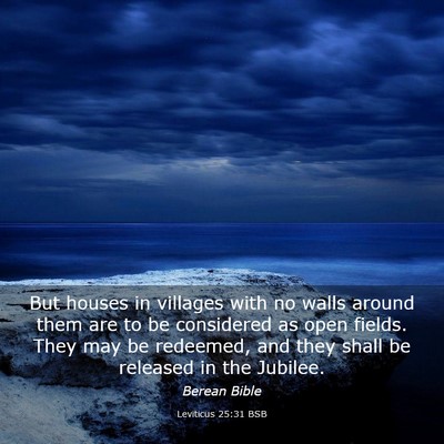 Picture 03 - Leviticus 25:31 BSB - But houses in villages with no walls around them - Bible Verse Picture
