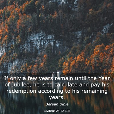 Picture 03 - Leviticus 25:52 BSB - If only a few years remain until the Year of - Bible Verse Picture