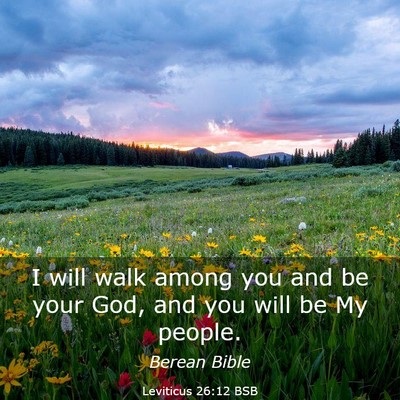 Picture 03 - Leviticus 26:12 BSB - I will walk among you and be your God, and you - Bible Verse Picture